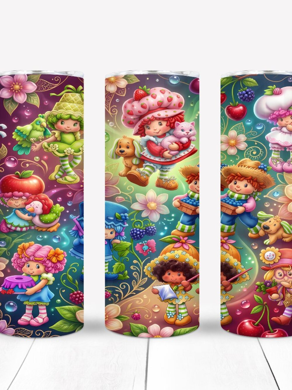 Cute Strawberry Shortcake Tumbler, Girls Cup
